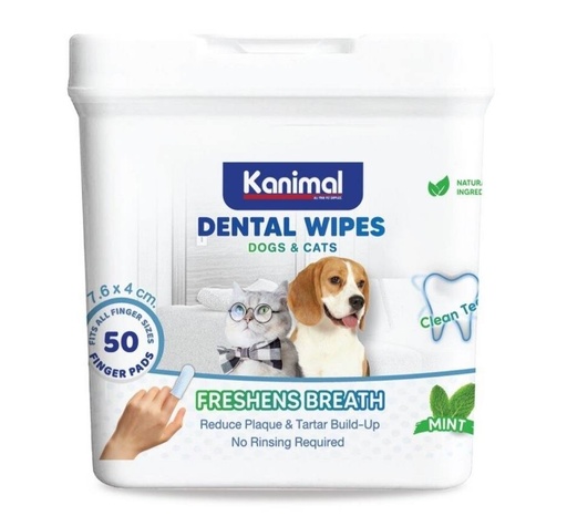 [8859739201729] - Kanimal Pet Dental Wipes (Finger Inserted)50pads 7.6x4cm