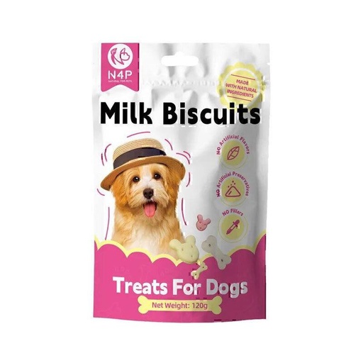 [6977020210112] - N4P Dog Treat Milk Biscuits 120g