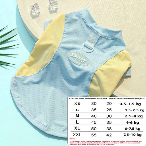 [B0000001357] -T-Shirt Sky blue+Yellow (XS-XXL)