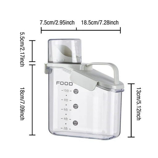 [B0000001374] - Pet Container 1500ml ធុងដាក់ចំណី