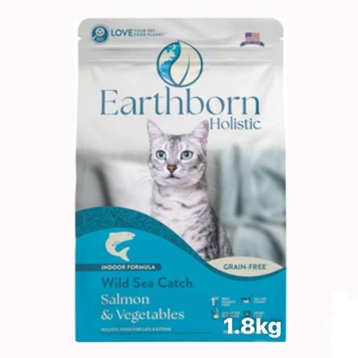 [034846541212] - Earthborn Dry Cat Food Salmon & Vegetables 1.8Kg