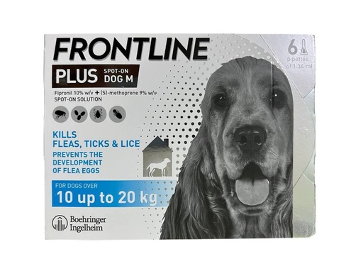 [5012917012255] - Frontline Plus Dog 10 Up To 20kg (1box=6pipetties)