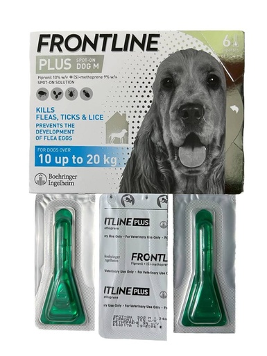 [B0000001408] - Frontline Plus Dog 10 Up To 20kg (1pipette)