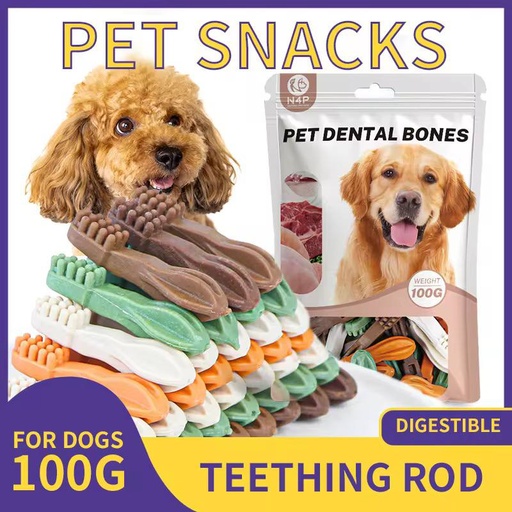 [6977020210594] -N4P Dog Treat Dental Bones 100g