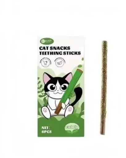 [6977020210006] - N4P Cat Snacks Teething Sticks Catnip 6pcs