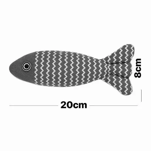 [B0000001786] - Cat Toy Fish Gray