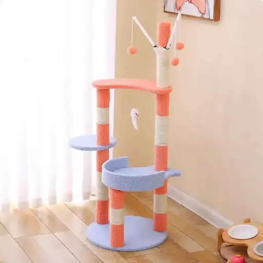 [B0000001826] - Cat Tree Size 107x40x40cm ផ្ទះឆ្មា