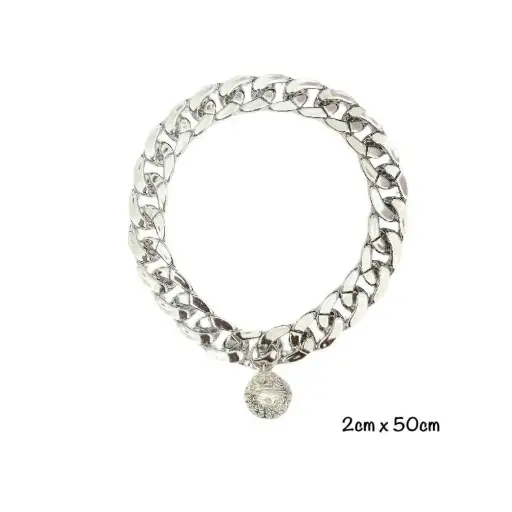 [B0000002087] - Pet Collar Sliver Color 2x50cm
