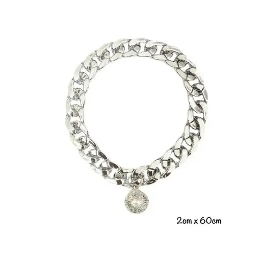 [B0000002088] - Pet Collar Sliver Color 2x60cm