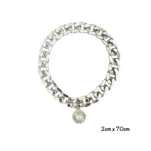 [B0000002089] - Pet Collar Sliver Color 2x70cm