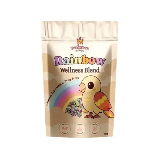 [B0000002136] - PetSense Rainbow Wellness Blend Parrot Food 235g