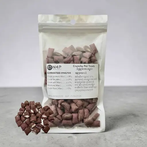 [B0000002140] - N4P Pets Treat Crunchy Bites Purple Sweet Potato & Chicken Flavor 50g