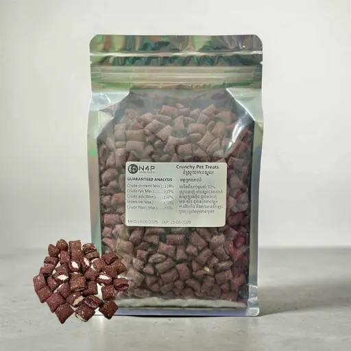[B0000002142] - N4P Pets Treat Crunchy Bites Purple Sweet Potato & Chicken Flavor 500g