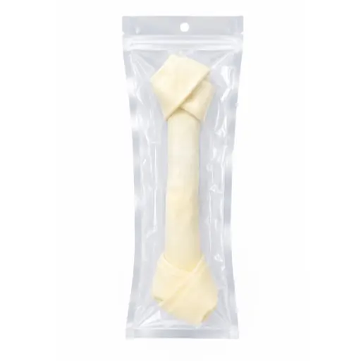 [B0000002155] - N4P Bone White (10"*1)ឆ្អឹងស្បែកគោពណ៌សគួច